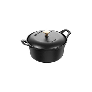Staub La Coquette black cast iron pot with brass knob - Buy now on ShopDecor - Discover the best products by STAUB design