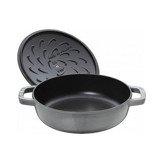 Staub Skillet with Chistera Drop-Structure diam.24 cm - Buy now on ShopDecor - Discover the best products by STAUB design