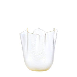 Venini Frozen Fazzoletto 700.04 vase crystal gold leaf h. 13.5 cm. - Buy now on ShopDecor - Discover the best products by VENINI design